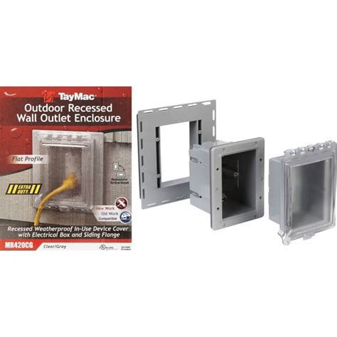 taymac outdoor electrical box|recessed weatherproof outlet box.